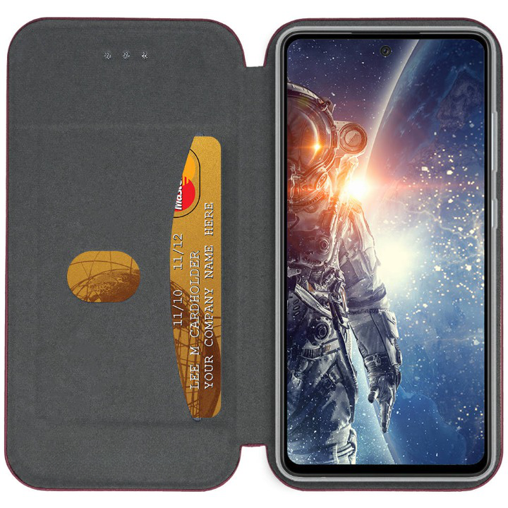 9D SKLO + PUZDRO 2v1 pre Samsung Galaxy A54 5G - Knižkové DIVA bordové