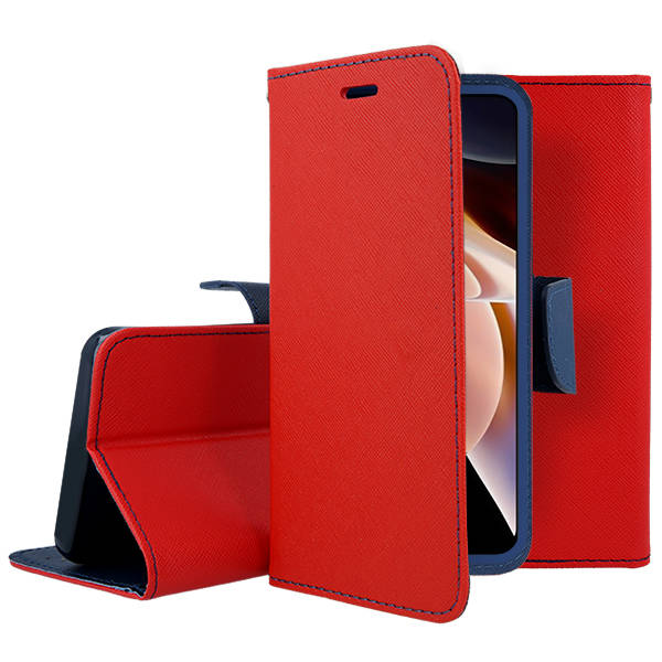 Knižkové puzdro pre Xiaomi Redmi Note 12S - SMART FANCY červené