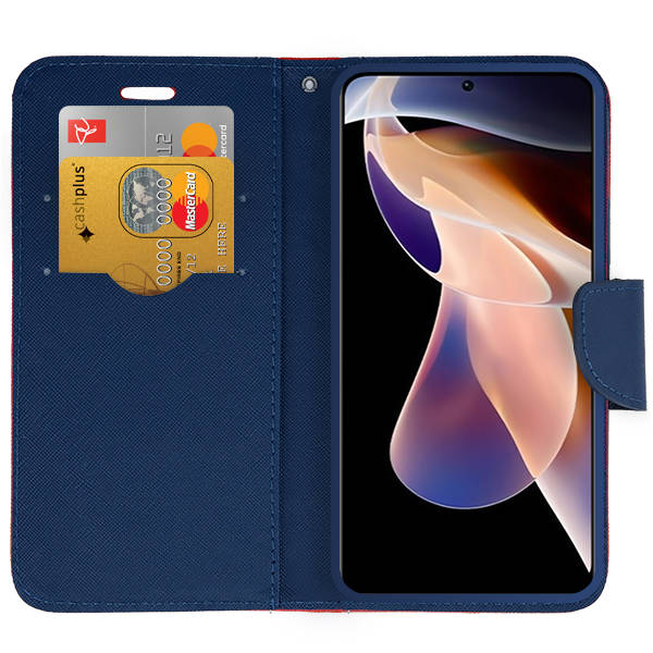 Knižkové puzdro pre Xiaomi Redmi Note 12S - SMART FANCY červené