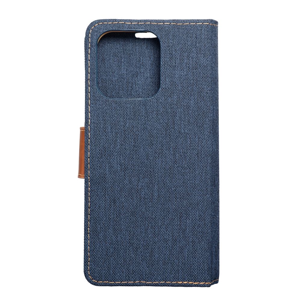 Knižkové puzdro na Xiaomi Redmi 12C - CANVAS modro hnedé