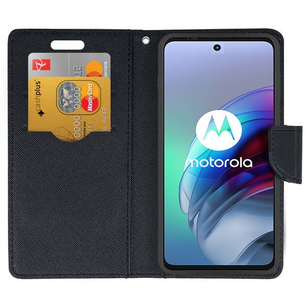 Knižkové puzdro pre Motorola Moto G23 / G13 - FANCY zlato čierne