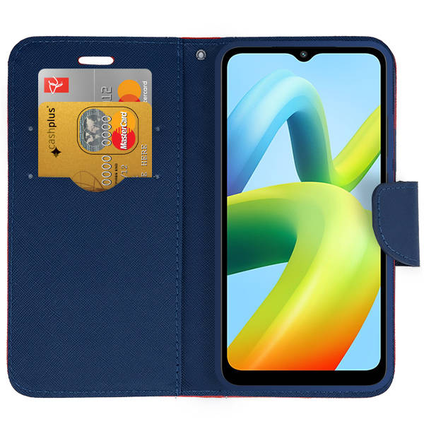 SKLO + PUZDRO 2v1 pre Xiaomi Redmi A1 / Redmi A2 - Knižkové FANCY červené