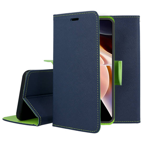 Knižkové puzdro na Xiaomi Redmi Note 12S - SMART FANCY modro zelené
