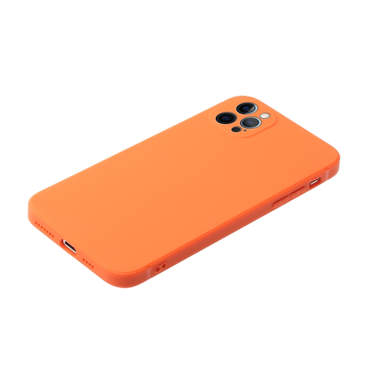 SKLO + PUZDRO 2v1 pre iPhone 15 Pro - Silikónové oranžové