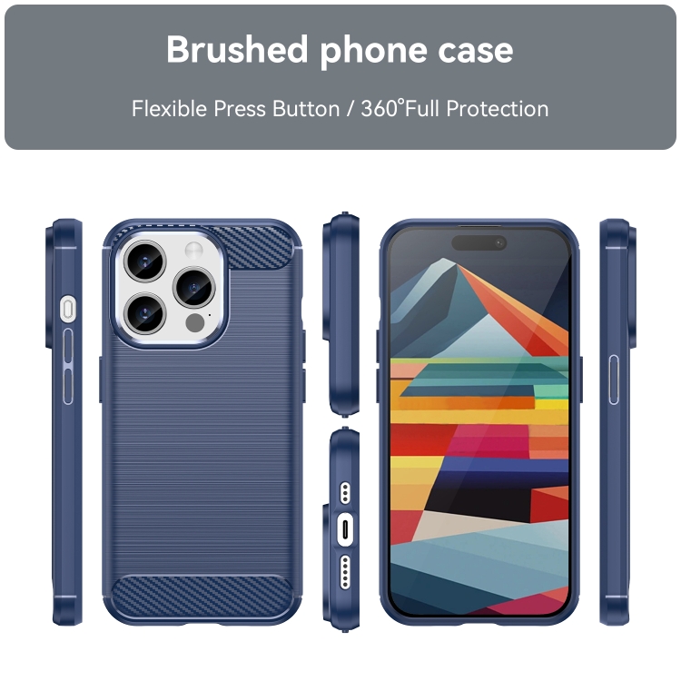 SKLO + PUZDRO 2v1 pre iPhone 15 Pro - CARBON modré