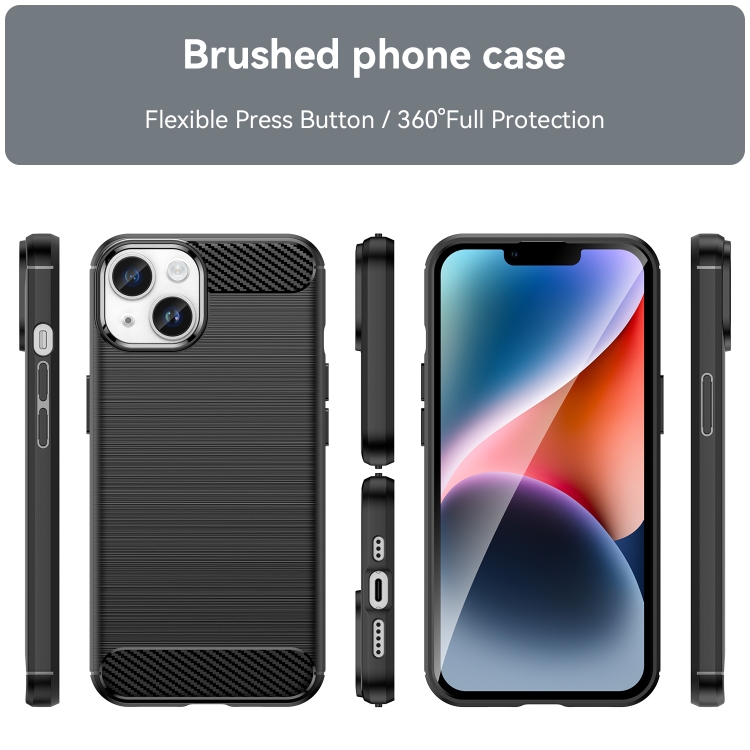 Zadný ochranný kryt pre iPhone 15 - CARBON čierny