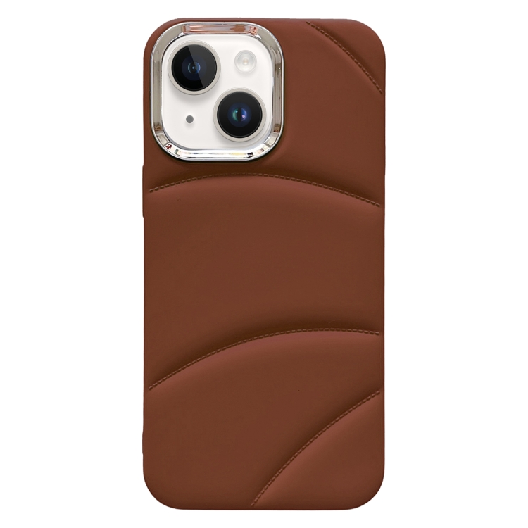 Zadný ochranný kryt pre iPhone 15 - JACKET hnedý