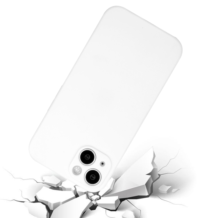 Zadný ochranný kryt pre iPhone 15 Plus - Silikónový béžový