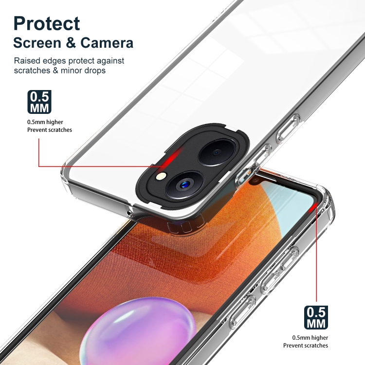 SKLO + PUZDRO 2v1 pre Realme 10 - Tvrdené TPU FRAME čierne