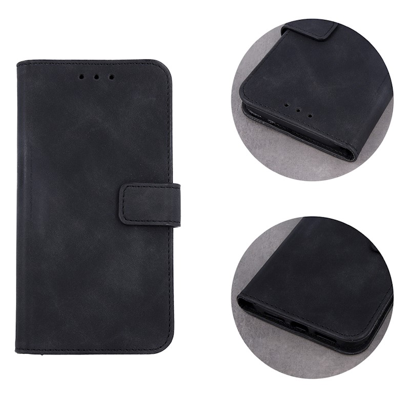 Knižkové puzdro na Xiaomi Redmi Note 12S - VELVET čierne