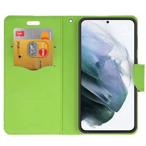 Knižkové puzdro pre Samsung Galaxy S23 FE - SMART FANCY modro zelené