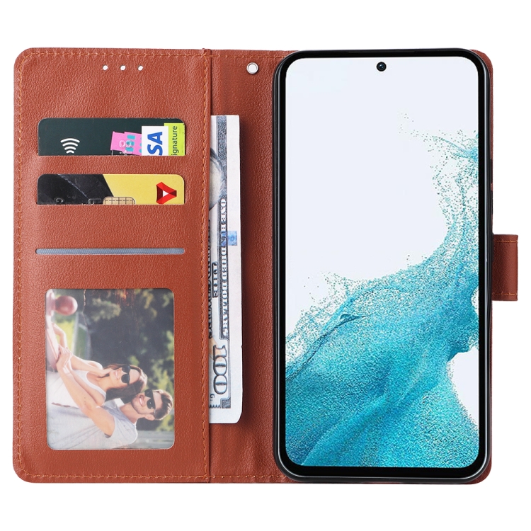 Knižkové puzdro pre Samsung Galaxy  A54 5G - SOLID svetlo hnedé