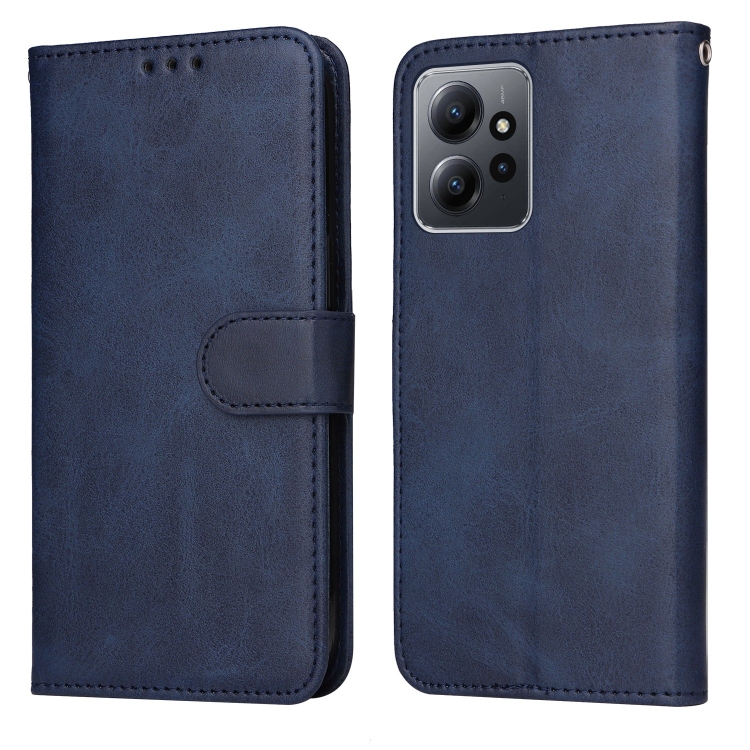 SKLO + PUZDRO 2v1 pre Xiaomi Redmi Note 12 - Knižkové SOLID modré
