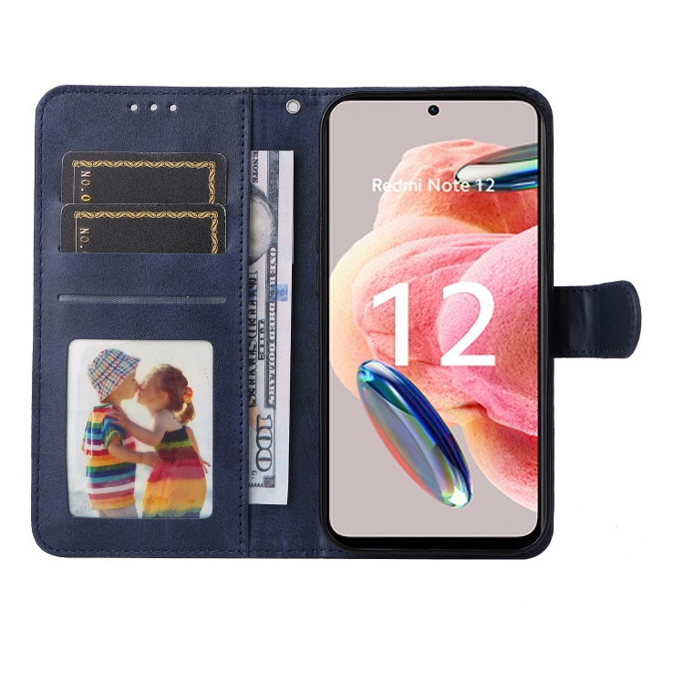 Knižkové puzdro pre Xiaomi Redmi Note 12 - Knižkové SOLID modré