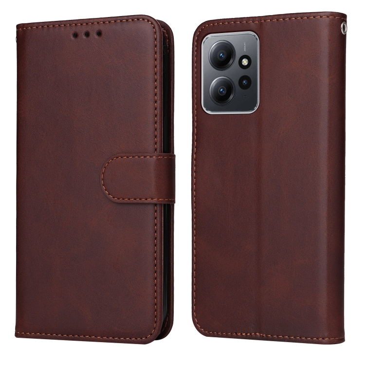 Knižkové puzdro pre Xiaomi Redmi Note 12 - Knižkové SOLID hnedé
