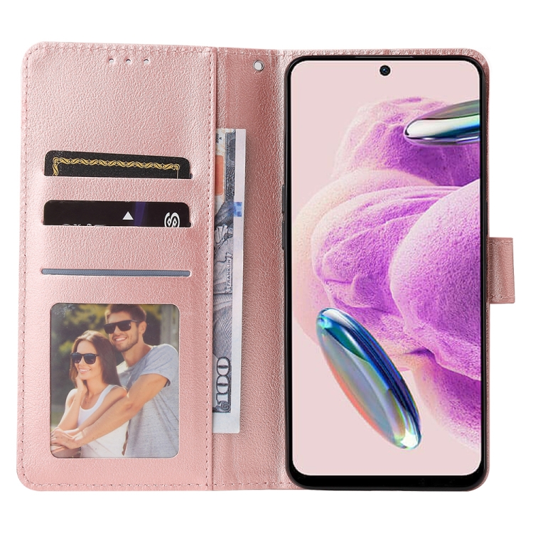 Knižkové puzdro pre Xiaomi Redmi Note 12S - Knižkové SOLID ružové