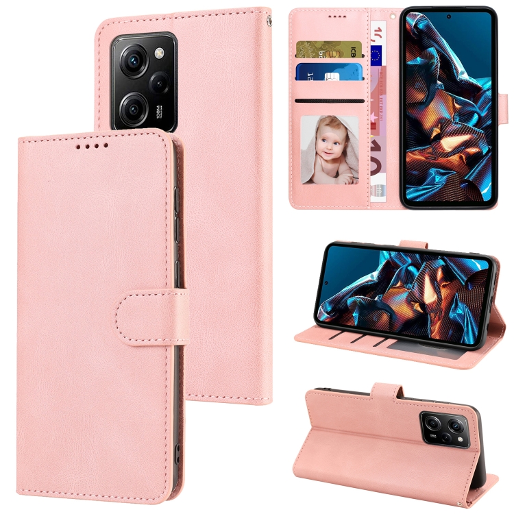 Knižkové puzdro pre Xiaomi Redmi Note 12 Pro 5G - Knižkové SOLID ružové