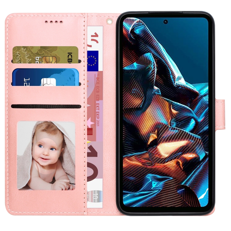 Knižkové puzdro pre Xiaomi Redmi Note 12 Pro 5G - Knižkové SOLID ružové