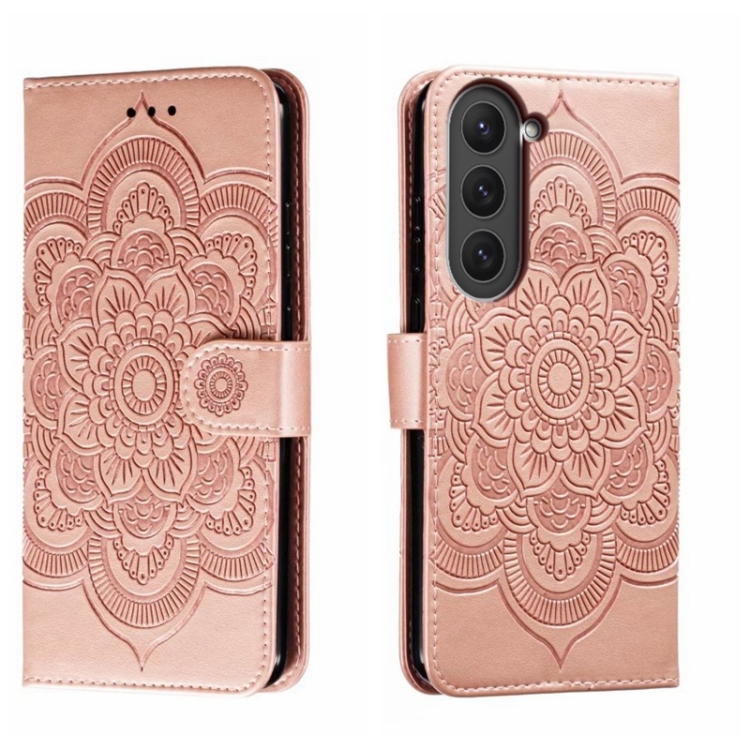 Knižkové puzdro pre Samsung Galaxy S23 5G - MANDALA ružové