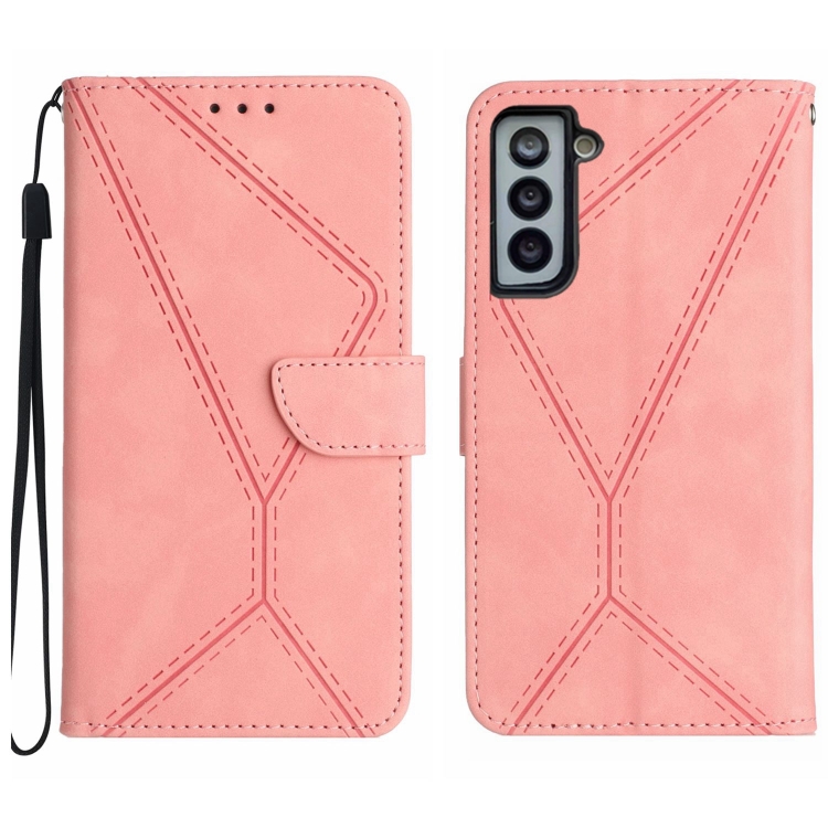 Knižkové puzdro pre Samsung Galaxy S22 - STITCHING ružové