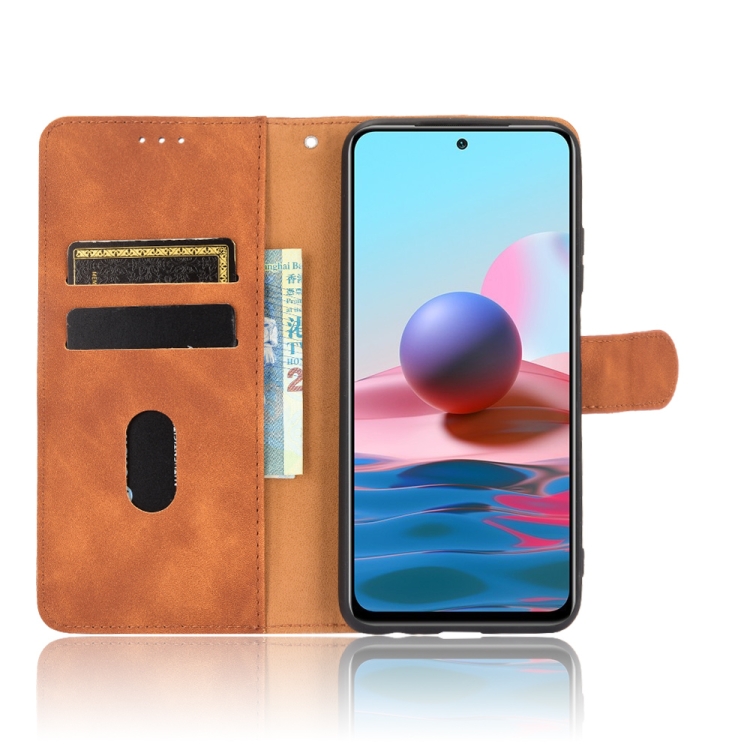 SKLO + PUZDRO 2v1 pre Xiaomi Redmi Note 10 / 10s - Knižkové SOLID hnedé