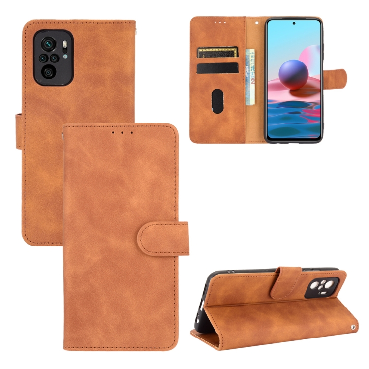 Knižkové puzdro pre Xiaomi Redmi Note 10 / 10s - Knižkové SOLID hnedé