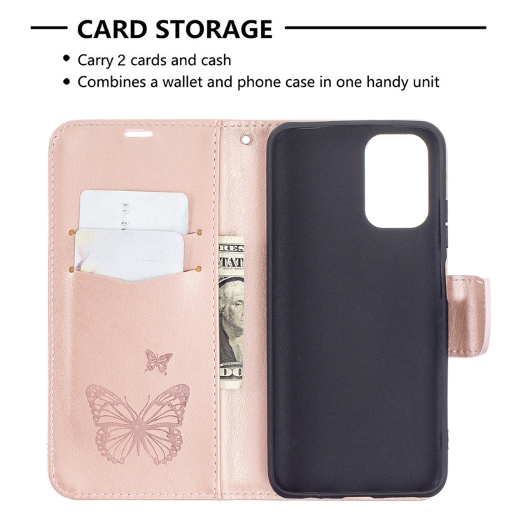 Knižkové puzdro pre Xiaomi Redmi Note 10 / 10s - Knižkové BUTTERFLY ružové