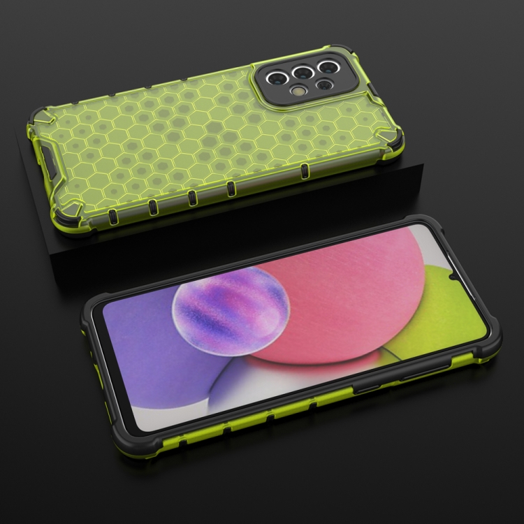 Tvrdený kryt pre Samsung Galaxy A33 5G - HONEYCOMB zelený