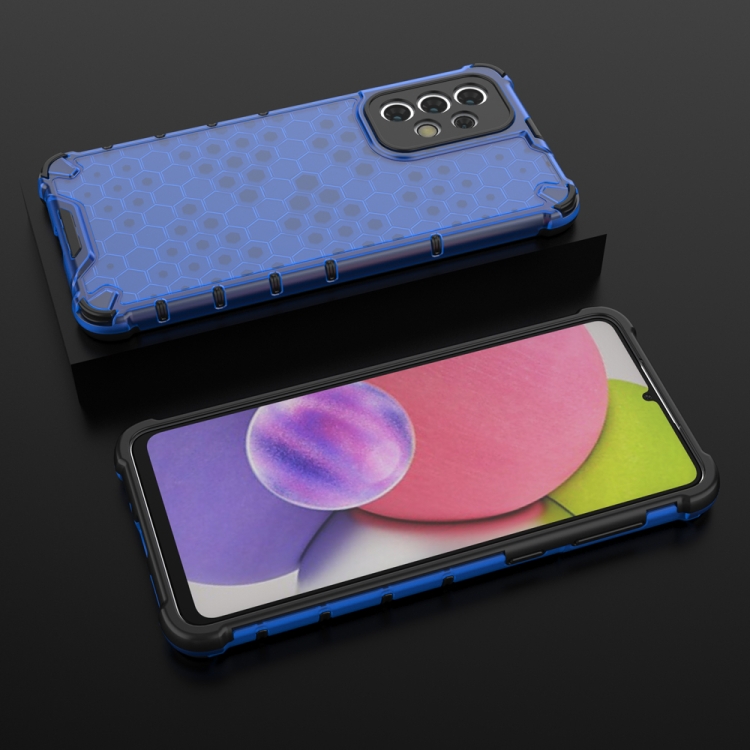 Tvrdený kryt pre Samsung Galaxy A33 5G - HONEYCOMB modrý