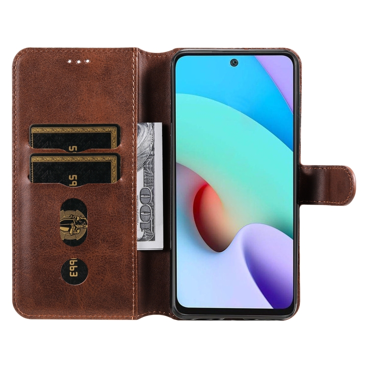 Knižkové puzdro pre Xiaomi Redmi 10 / Redmi 10 2022 - SOLID hnedé