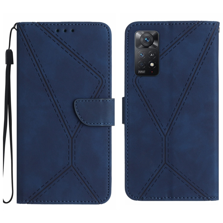 SKLO + PUZDRO 2v1 pre Xiaomi Redmi Note 11 Pro / 11 Pro 5G - Knižkové STI modré