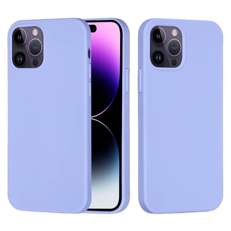 9D SKLO + PUZDRO 2v1 pre Apple iPhone 14 Pro - Silikónové fialové