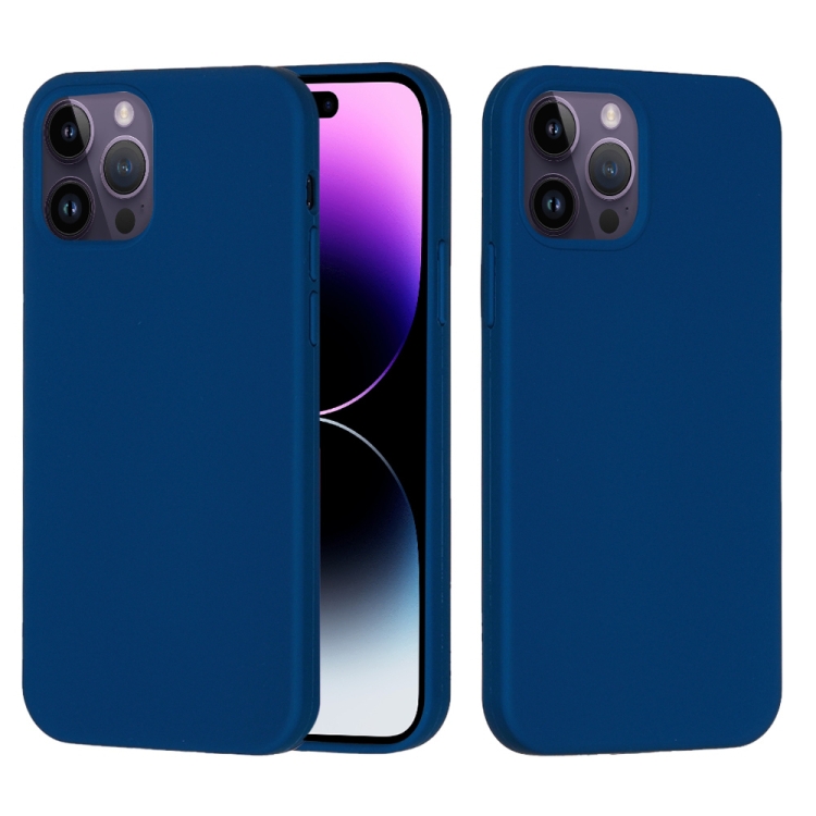 9D SKLO + PUZDRO 2v1 pre Apple iPhone 14 Pro - Silikónové modré