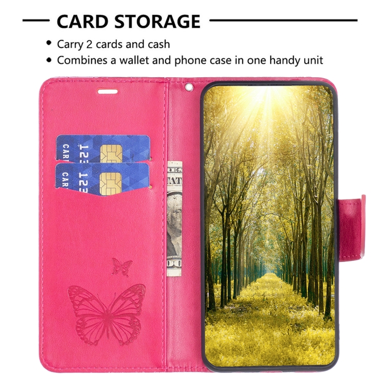 SKLO + PUZDRO 2v1 pre Samsung Galaxy S23 FE - Knižkové puzdro BUTTERFLY ružové