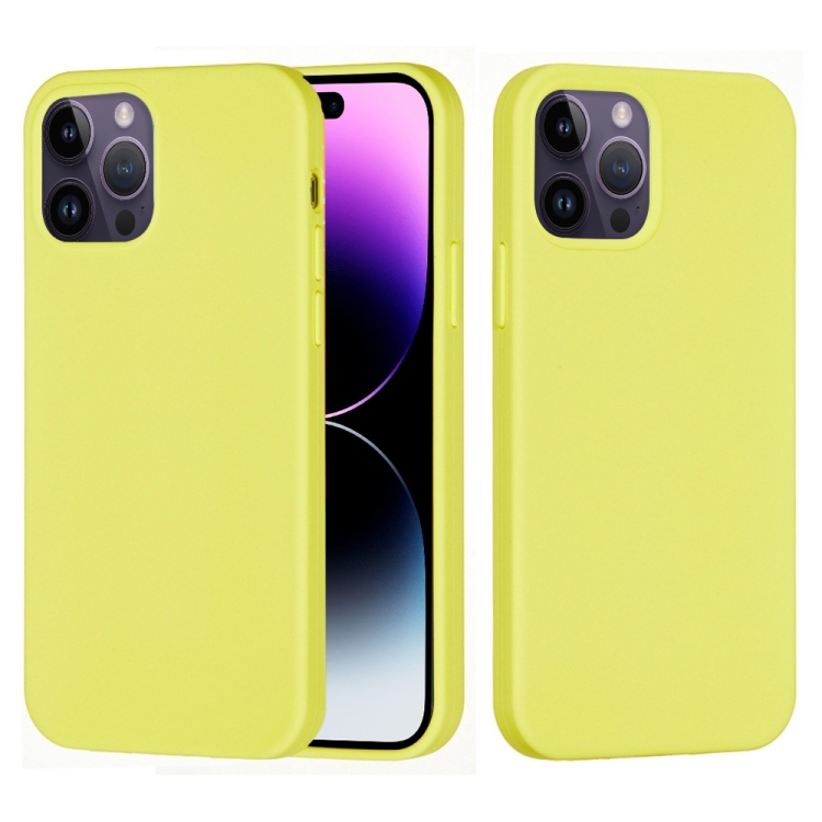 Silikónový kryt pre Apple iPhone 14 Pro - žltý