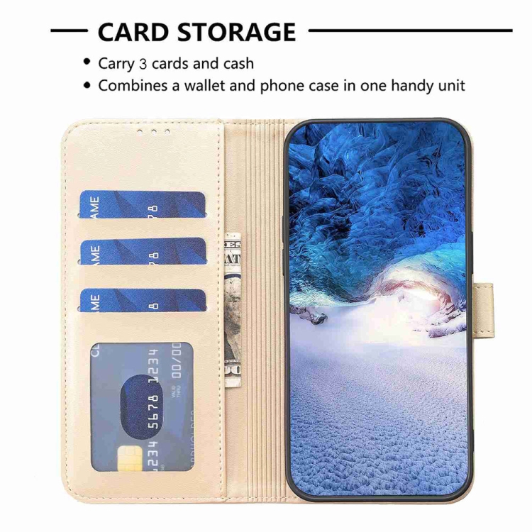 Knižkové puzdro pre Samsung Galaxy S23 FE - LEAF zlaté