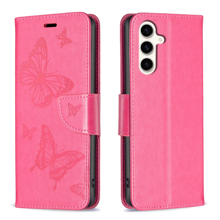 Knižkové puzdro pre Samsung Galaxy S23 FE - BUTTERFLY ružové