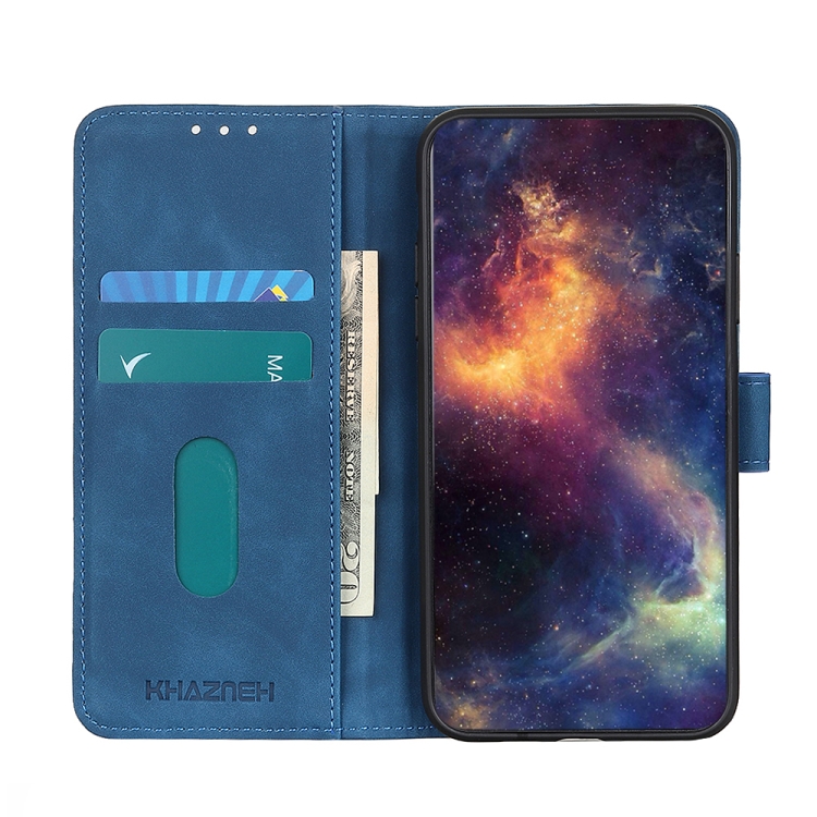 9D SKLO + PUZDRO 2v1 pre Motorola Moto E22 / E22i - Knižkové KHAZNEH modré