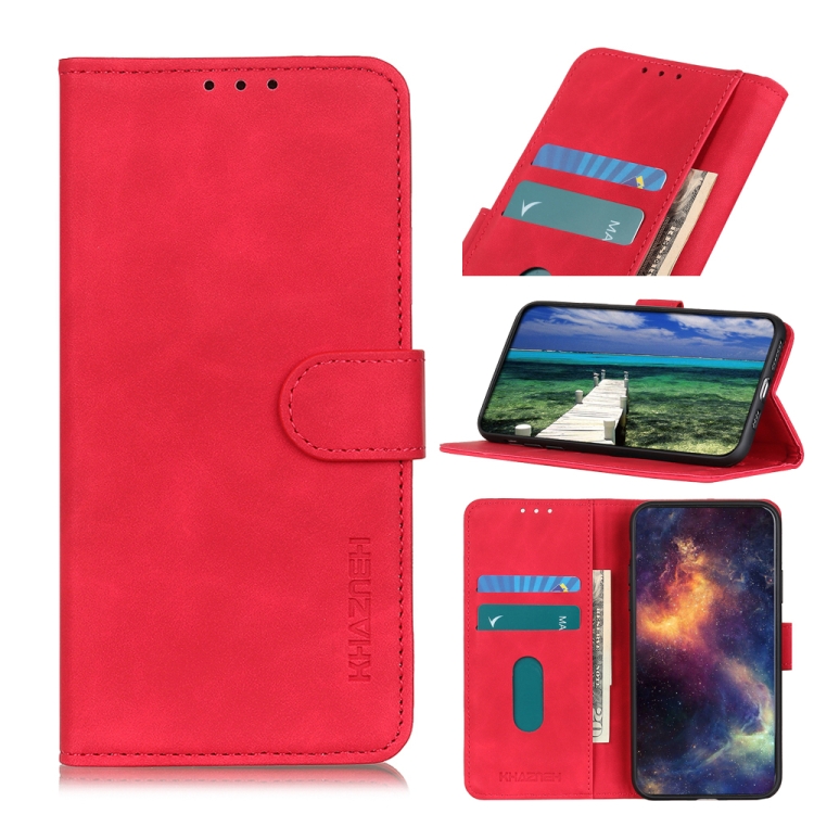 Knižkové puzdro pre Motorola Moto E22 / E22i - KHAZNEH červené