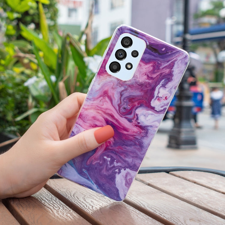 MARBLE Zadný kryt pre Samsung Galaxy A53 5G - fialový
