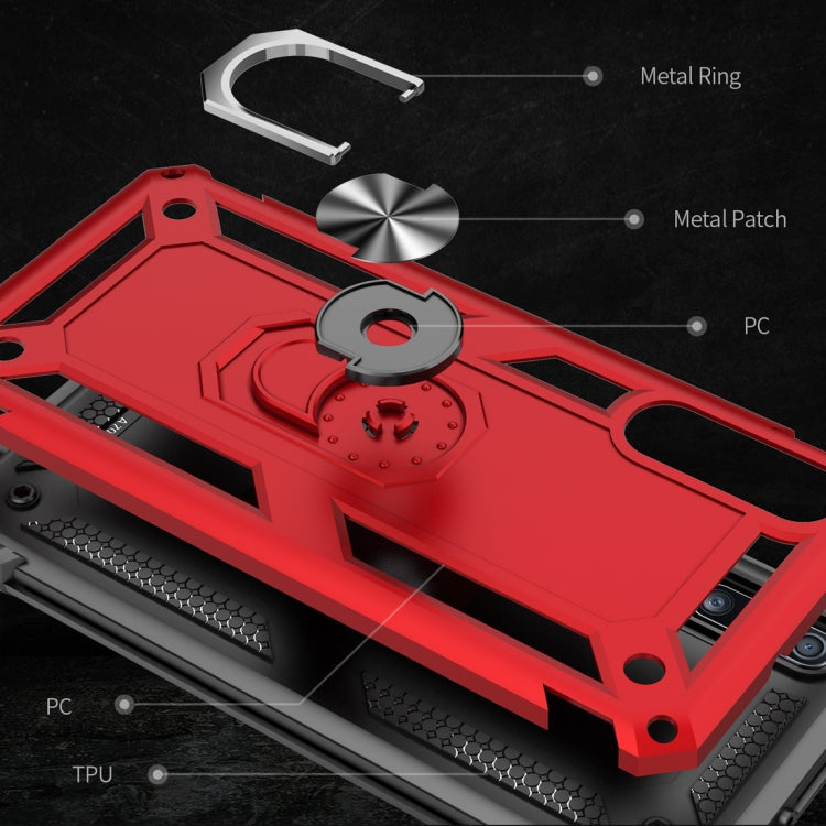 RING ARMOR Tvrdený kryt pre Samsung Galaxy A70 - zlatý