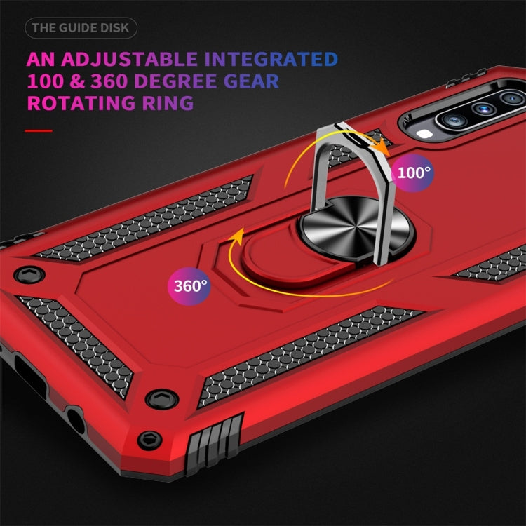 RING ARMOR Tvrdený kryt pre Samsung Galaxy A70 - zlatý