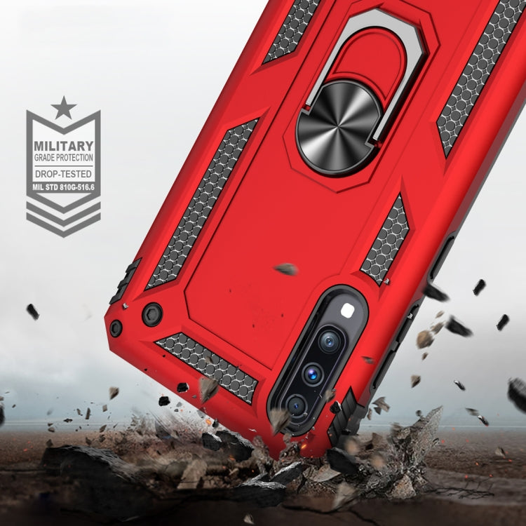 RING ARMOR Tvrdený kryt pre Samsung Galaxy A70 - zlatý