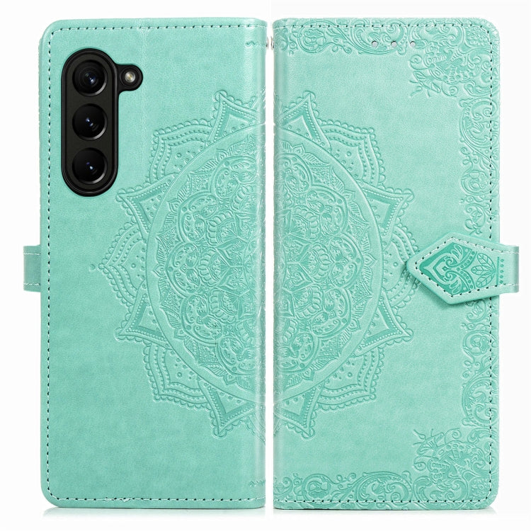 MANDALA Knižkové puzdro pre Samsung Galaxy A05s - zelené