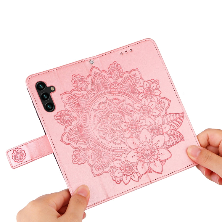 FLOWER Knižkové puzdro pre Samsung Galaxy A13 5G / A04s - ružové