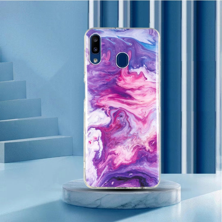 MARBLE Zadný kryt pre Samsung Galaxy A20e - červený