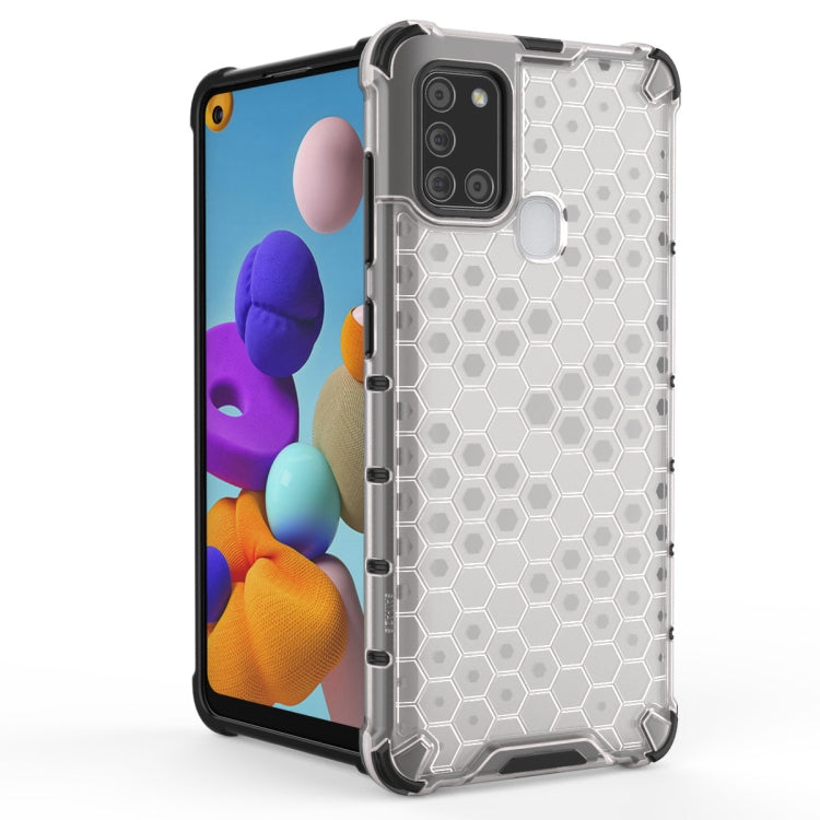 HONEYCOMB Tvrdený kryt pre Samsung Galaxy A21S - červený