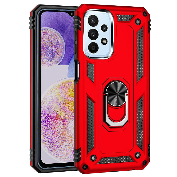 RING ARMOR Tvrdený kryt pre Samsung Galaxy A23 / A23 5G - červený