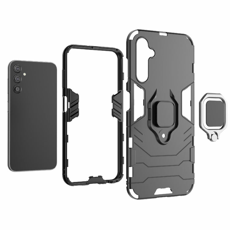 RING HOLDER ARMOR Tvrdený kryt pre Samsung Galaxy A25 5G - modrý
