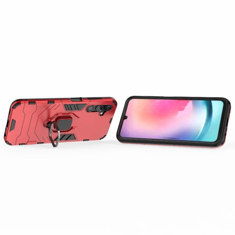 RING HOLDER ARMOR Tvrdený kryt pre Samsung Galaxy A25 5G - červený